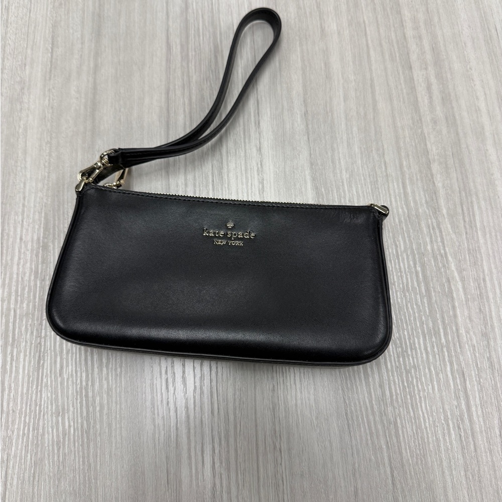 Kate Spade Black Leather Wristlet